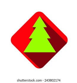 Christmas tree icon Vector EPS 10 illustration.
