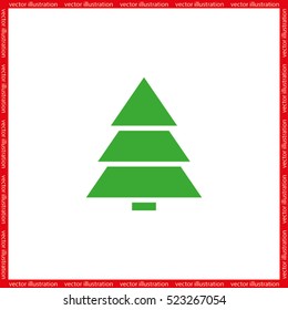 Christmas tree icon vector EPS 10, abstract sign flat design,  illustration modern isolated badge for website or app - stock info graphics