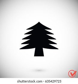 Christmas tree icon, Vector EPS 10 illustration style