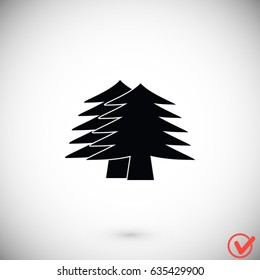 Christmas tree icon, Vector EPS 10 illustration style