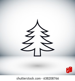 Christmas tree icon, Vector EPS 10 illustration style