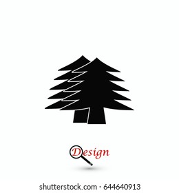 Christmas tree icon, Vector EPS 10 illustration style