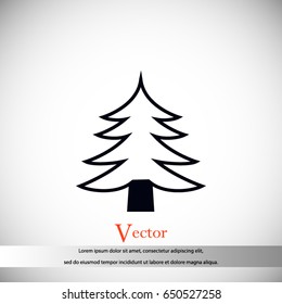 Christmas tree icon, Vector EPS 10 illustration style