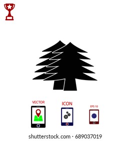 Christmas tree icon, Vector EPS 10 illustration style