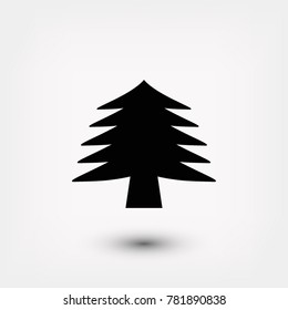 Christmas tree icon, Vector EPS 10 illustration style