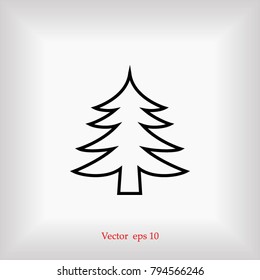 Christmas tree icon, Vector EPS 10 illustration style