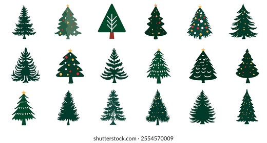 A "Christmas Tree Icon Vector" features a minimalist, festive tree design adorned with ornaments and a star. Perfect for digital or print use, it’s scalable and versatile for holiday projects like car