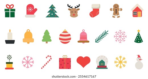 A "Christmas Tree Icon Vector" features a minimalist, festive tree design adorned with ornaments and a star. Perfect for digital or print use, it’s scalable and versatile for holiday projects like car