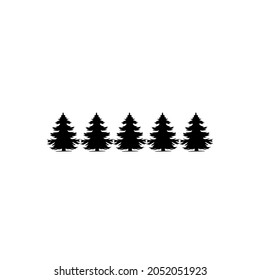Christmas tree icon vector. Forest illustration sign collection. New Year symbol or logo.