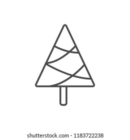 Christmas tree Icon. Vector illustration.