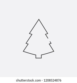 christmas tree icon, vector illustration.
