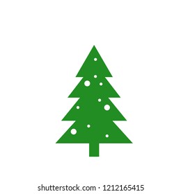 Christmas Tree Icon. Vector Illustration.