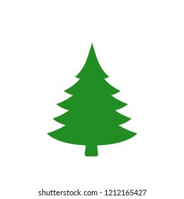 Christmas Tree Icon. Vector Illustration.