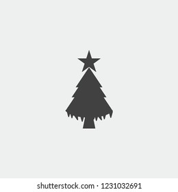 christmas tree icon. Vector illustration.