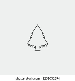 christmas tree icon. Vector illustration.
