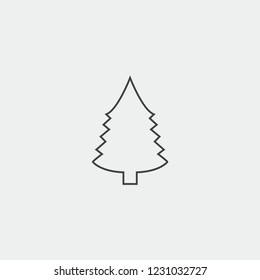 christmas tree icon. Vector illustration.