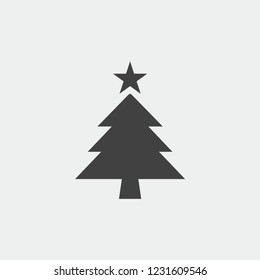 christmas tree icon. Vector illustration.