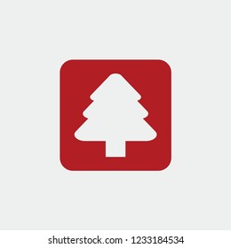 christmas tree icon. Vector illustration.