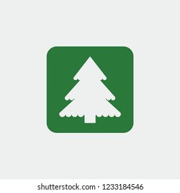 christmas tree icon. Vector illustration.