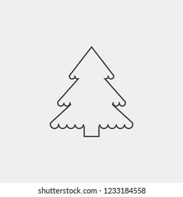 christmas tree icon. Vector illustration.