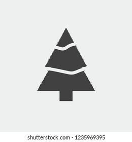 Christmas tree icon, Vector illustration