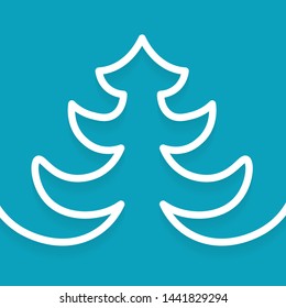 christmas tree icon- vector illustration