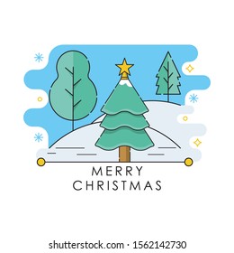 Christmas Tree icon vector illustration isolated on white background. Christmas Pine Tree in trendy flat design style. Christmas Tree vector icon modern and simple flat symbol for graphic.