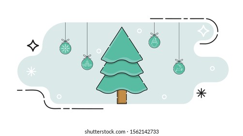 Christmas Tree icon vector illustration isolated on white background. Christmas Pine Tree in trendy flat design style. Christmas Tree vector icon modern and simple flat symbol for graphic.