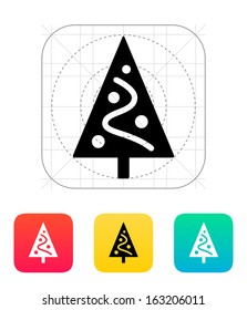 Christmas tree icon. Vector illustration.