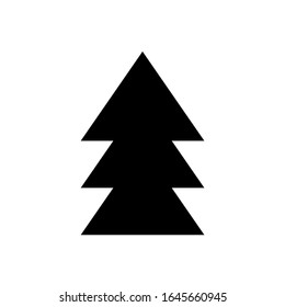 Christmas tree icon vector illustration. Monochrome Design.