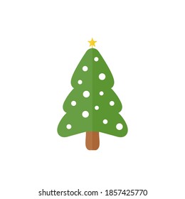 Icono de árbol de Navidad. Ilustración vectorial aislada en blanco.