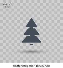 Christmas tree icon. Vector illustration EPS 10.