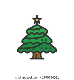 Christmas Tree Icon Vector Illustration ,Nature ,Wood
