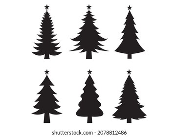 Christmas tree icon. Vector illustration isolated on white background