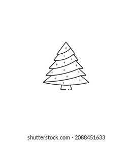 Christmas tree icon vector illustration logo design.