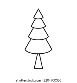 Christmas Tree Icon Vector Illustration Flat Design, Christmas Pine Tree Icon Vector Style 
