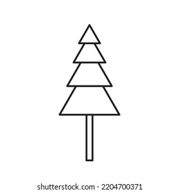 Christmas Tree Icon Vector Illustration Flat Design, Christmas Pine Tree Icon Vector Style 