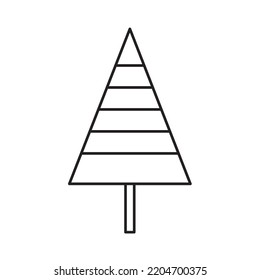 Christmas Tree Icon Vector Illustration Flat Design, Christmas Pine Tree Icon Vector Style 
