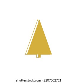 Weihnachtsbaumsymbol. Vektorgrafik. Flaches Design.