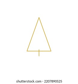 Christmas tree icon. Vector illustration. Flat design.