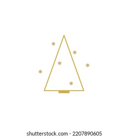 Icono de árbol de Navidad. Ilustración vectorial. Diseño plano.
