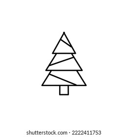 Weihnachtsbaumsymbol, Vektorgrafik auf weißem Hintergrund
