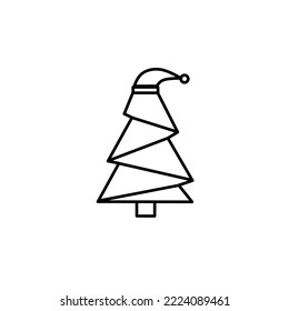 Christmas tree icon, vector illustration on white background