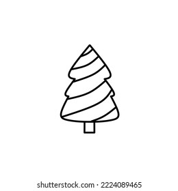 Christmas tree icon, vector illustration on white background