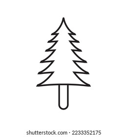 icono de árbol de navidad ilustración vector diseño simple