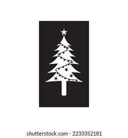 icono de árbol de navidad ilustración vector diseño simple