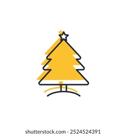 Christmas Tree icon vector illustration. Christmas Tree symbol isolated on white background