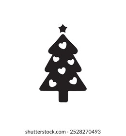 Icono de árbol de Navidad. Ilustración vectorial
