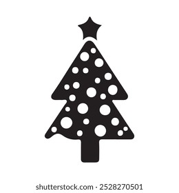 Icono de árbol de Navidad. Ilustración vectorial

