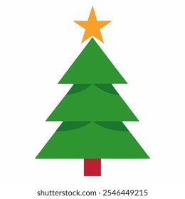 Icono de árbol de Navidad. Ilustración vectorial aislada sobre fondo blanco.